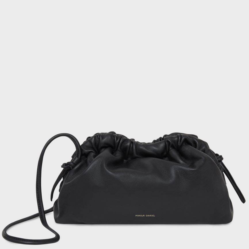 Women\'s Mansur Gavriel Mini Cloud Clutch Bags Black | AU 984MAT